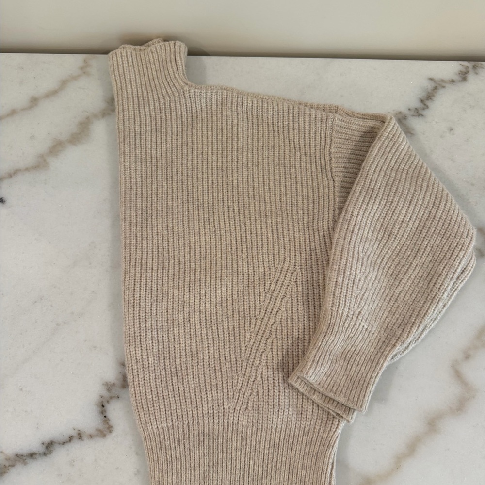Rachel Zoe Neutral Ribbed Turtleneck Sweater - Beige